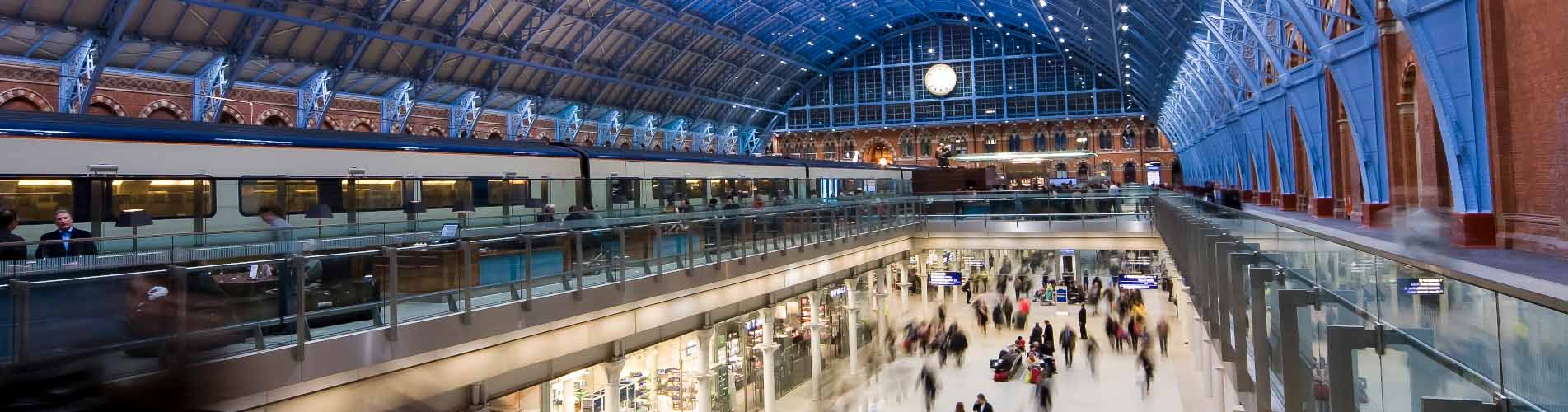 London St Pancras railway station concourse