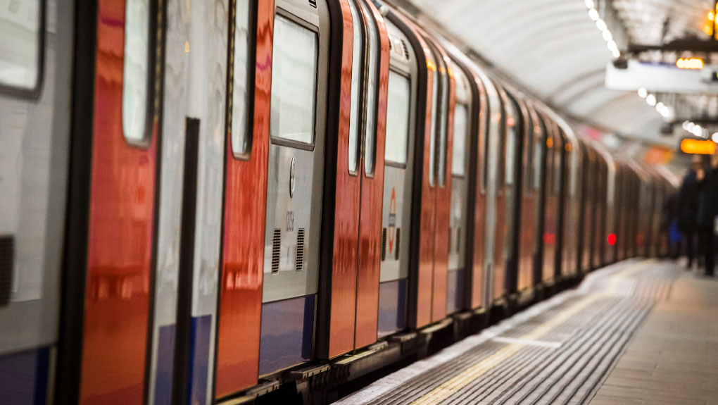 Departing tube line from Transport for London