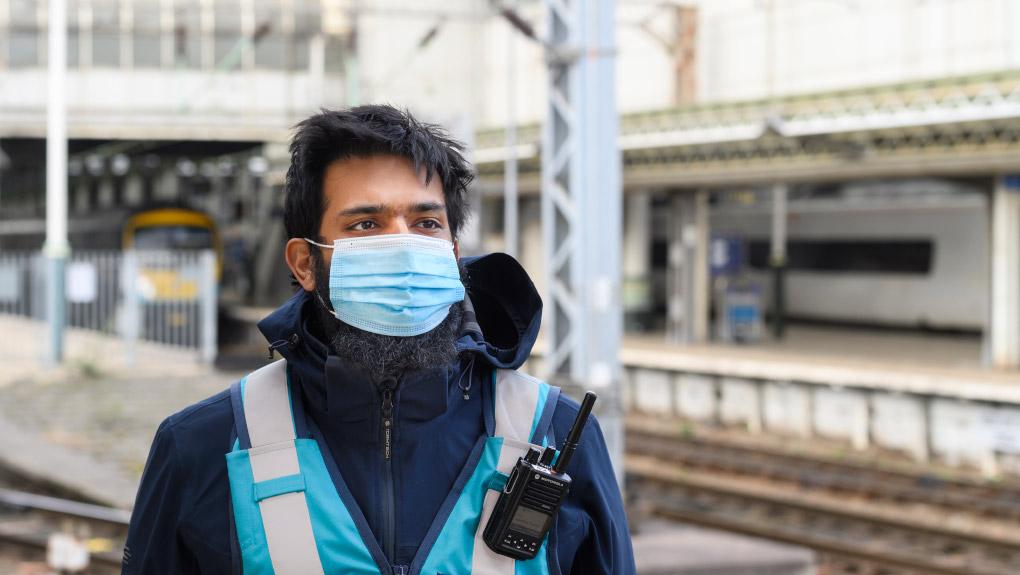 Member of staff at Manchester railway station