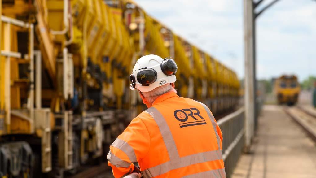 Inspection of freight yard by member of ORR RSD team