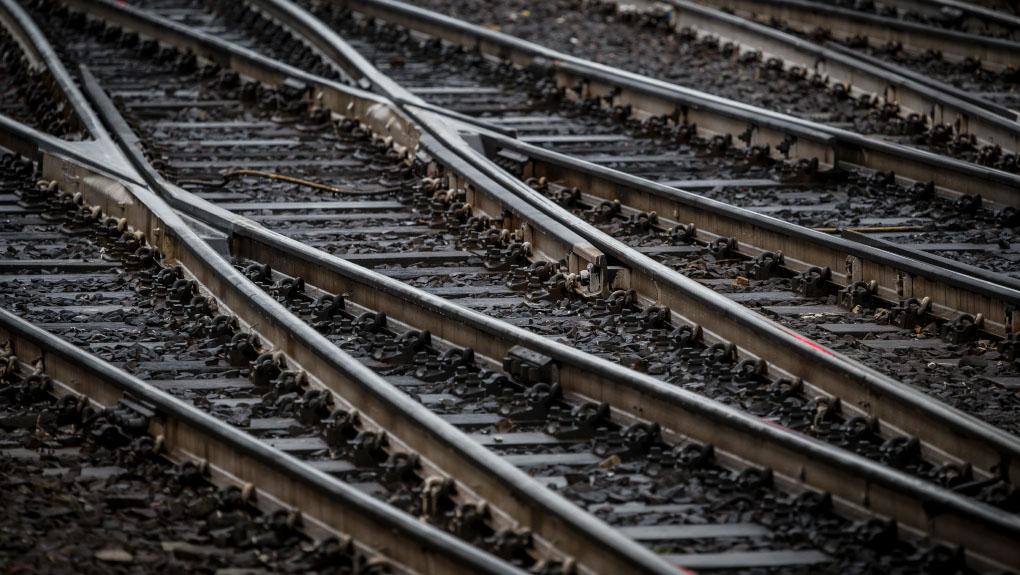 Railway tracks at Glasgow Central station