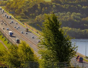 M62 near Scammonden reservoir