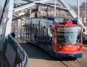 Sheffield tram at Park Square, Sheffield