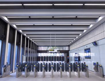 Bond Street station entrance gate line