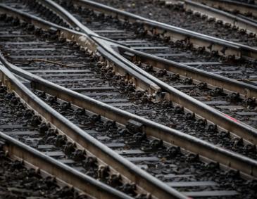 Railway tracks at Glasgow Central station