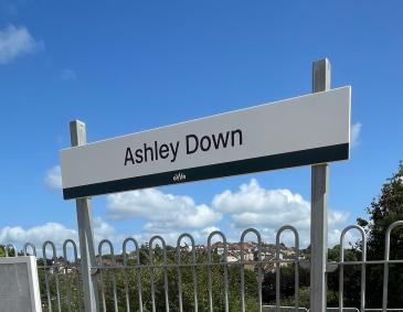 Bristol Ashley Down station sign