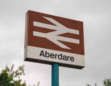 Aberdare station sign